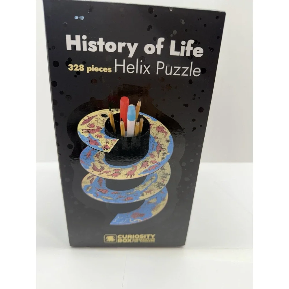 Curiosity Box Helicoid Jigsaw History Of Life Helix Puzzle CA4 Multicolor 328 pc